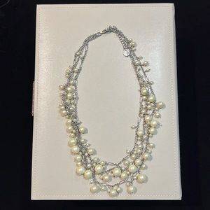Talbots Multi strand ivory simulated pearl necklace.